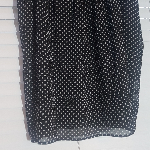 Size 16 Peter Nygard polkadot chiffon A-line skirt - Picture 4 of 6